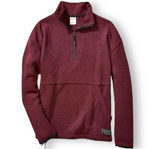 Victorias Secret PINK Collared Sweatershirt Quarter Zip Fleece Womens XSmall